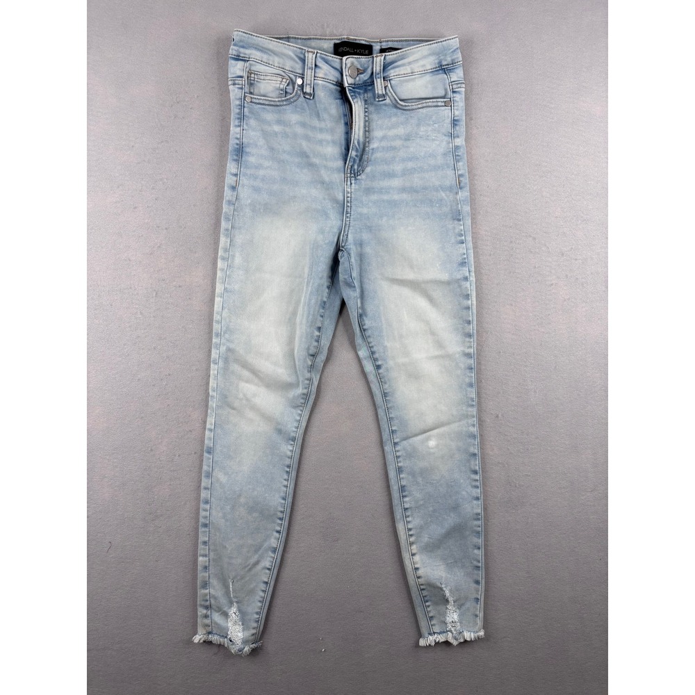 Kendall + Kylie The Kontour High Rise Skinny Jeans Light Wash Distressed 5/27
